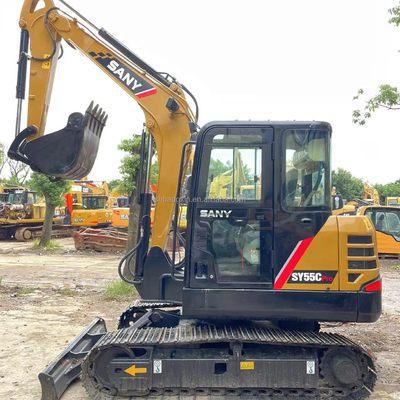 Mini-excavatrice SANY SY55C de petite taille et grande puissance avec cylindre hydraulique d'origine