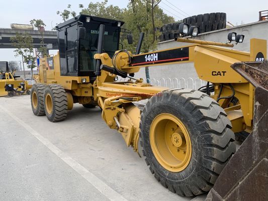Temps de fonctionnement réduit Cat Grader utilisé Caterpillar 140H Land Leveler avec moteur Cummins
