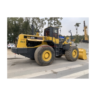 Origine japonaise 21 tonnes Utilisé Komatsu WA470 chargeurs à roues Charge nominale 7 tonnes prêt à fonctionner