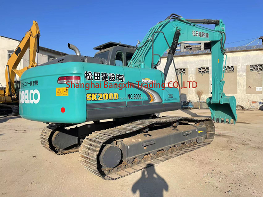 Excavateur utilisé de 20 tonnes kobelco sk200-6e avec délai de livraison de 7 jours et toutes les fonctions normales