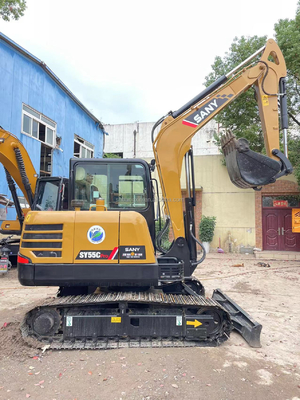 Mini-excavatrice SANY SY55C de petite taille et grande puissance avec cylindre hydraulique d'origine