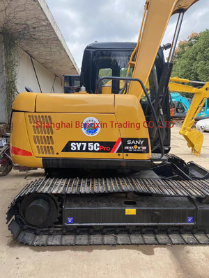 Puissance et stabilité hydraulique élevées Excavateur utilisé Sany SY75C pour travaux lourds