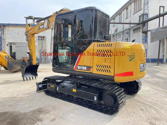Puissance et stabilité hydraulique élevées Excavateur utilisé Sany SY75C pour travaux lourds