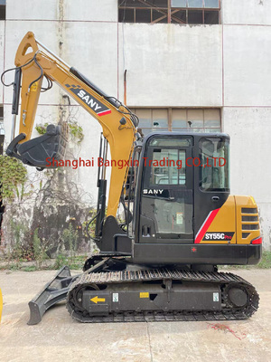 Excavateur Global Sany SY55C avec chargeuse à lame mobile de type rampant