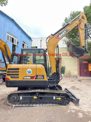 Excavateur Global Sany SY55C avec chargeuse à lame mobile de type rampant