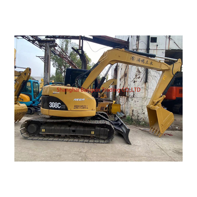 Travail assuré avec une excavatrice CAT 308C à soupape hydraulique d'origine utilisée et 700 heures de travail