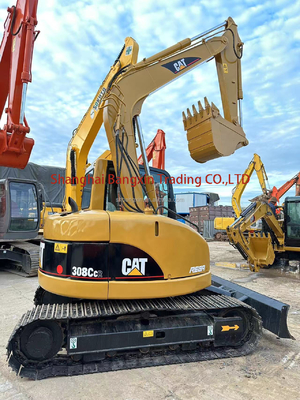 Travail assuré avec une excavatrice CAT 308C à soupape hydraulique d'origine utilisée et 700 heures de travail